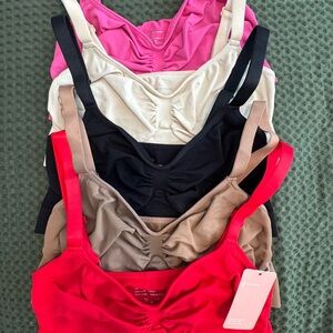 Elegant Women's Bra Collection - Black, Pink, Cream, Tan, Red